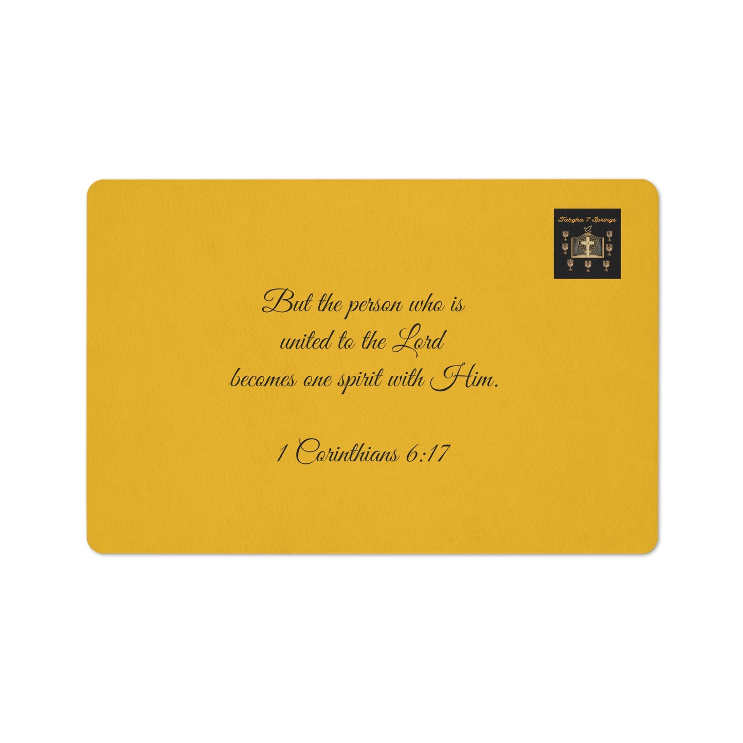 Altar Prayer Mat - But the person who is united to the Lord becomes one spirit with Him (1 Corinthians 6:17)